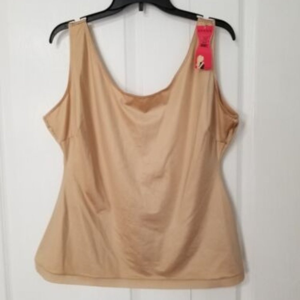 NWT Spanx Slimming Essentials Scoop Neck Cami Nude Plus Size 3X